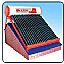 Solar water heater for inclined roof